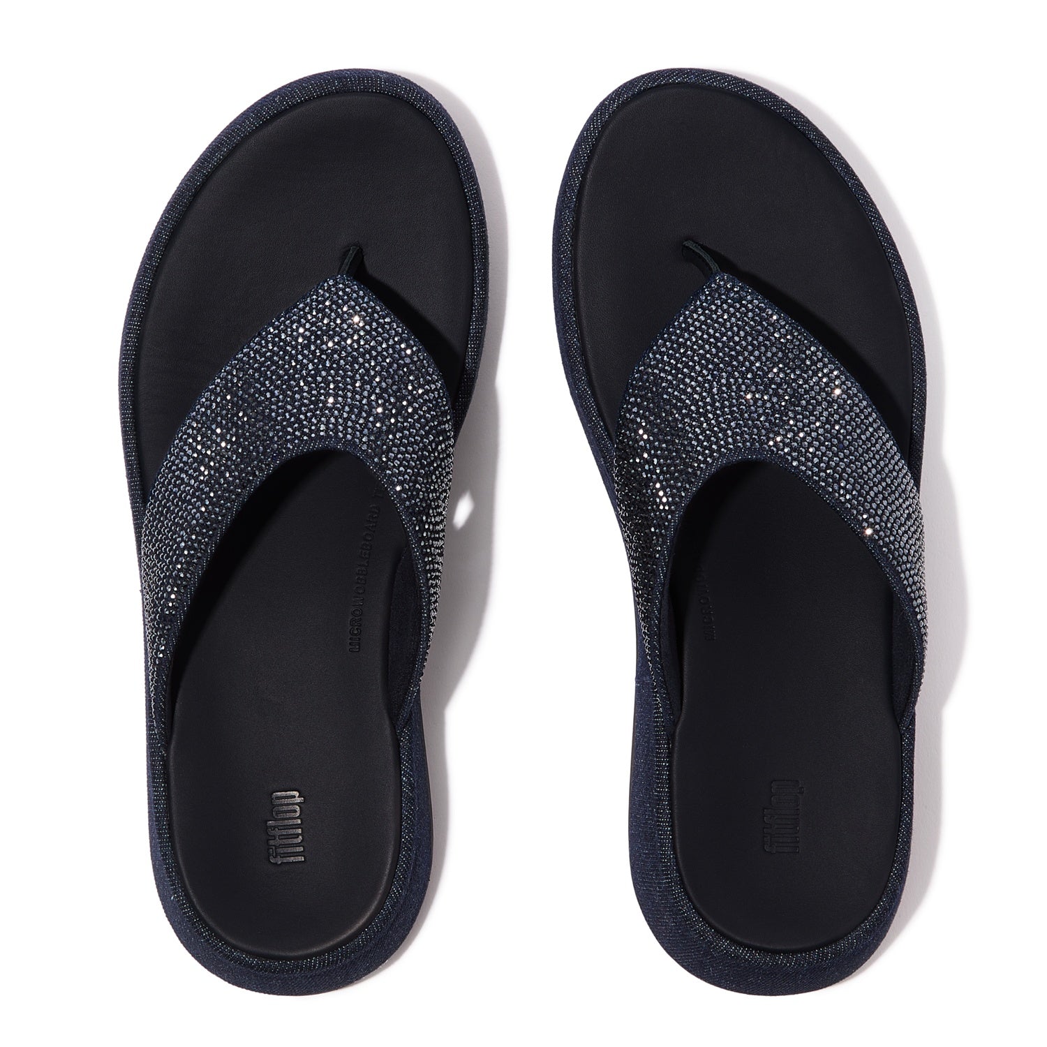 F-Mode Sandalias Dedo Denim y Hotfix - Denim Oscuro