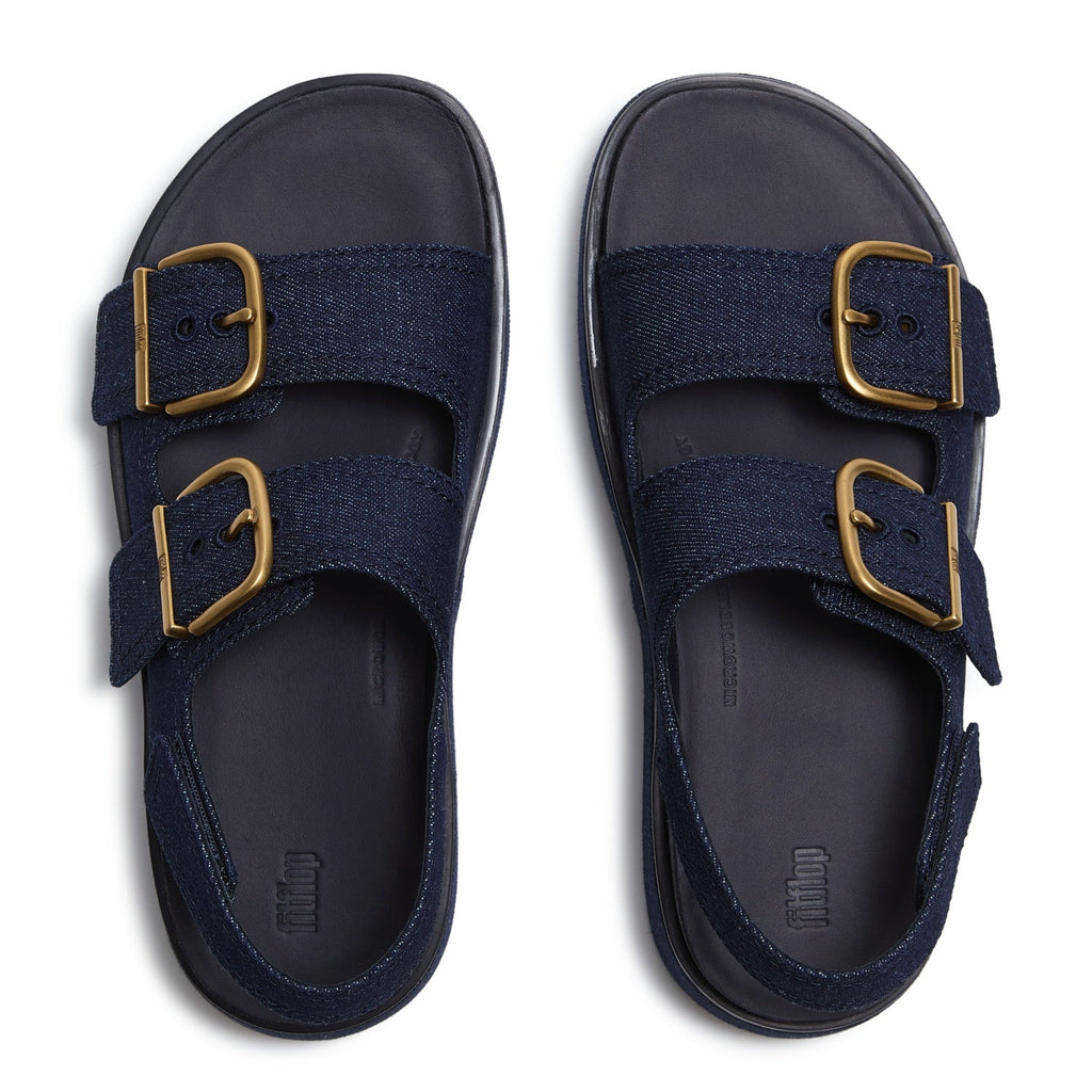 GEN-FF Max Sandalias Denim con Hebilla y Correa Trasera - Denim Oscuro