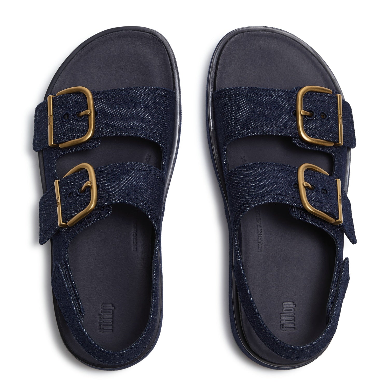 GEN-FF Max Sandalias Denim con Hebilla y Correa Trasera - Denim Oscuro