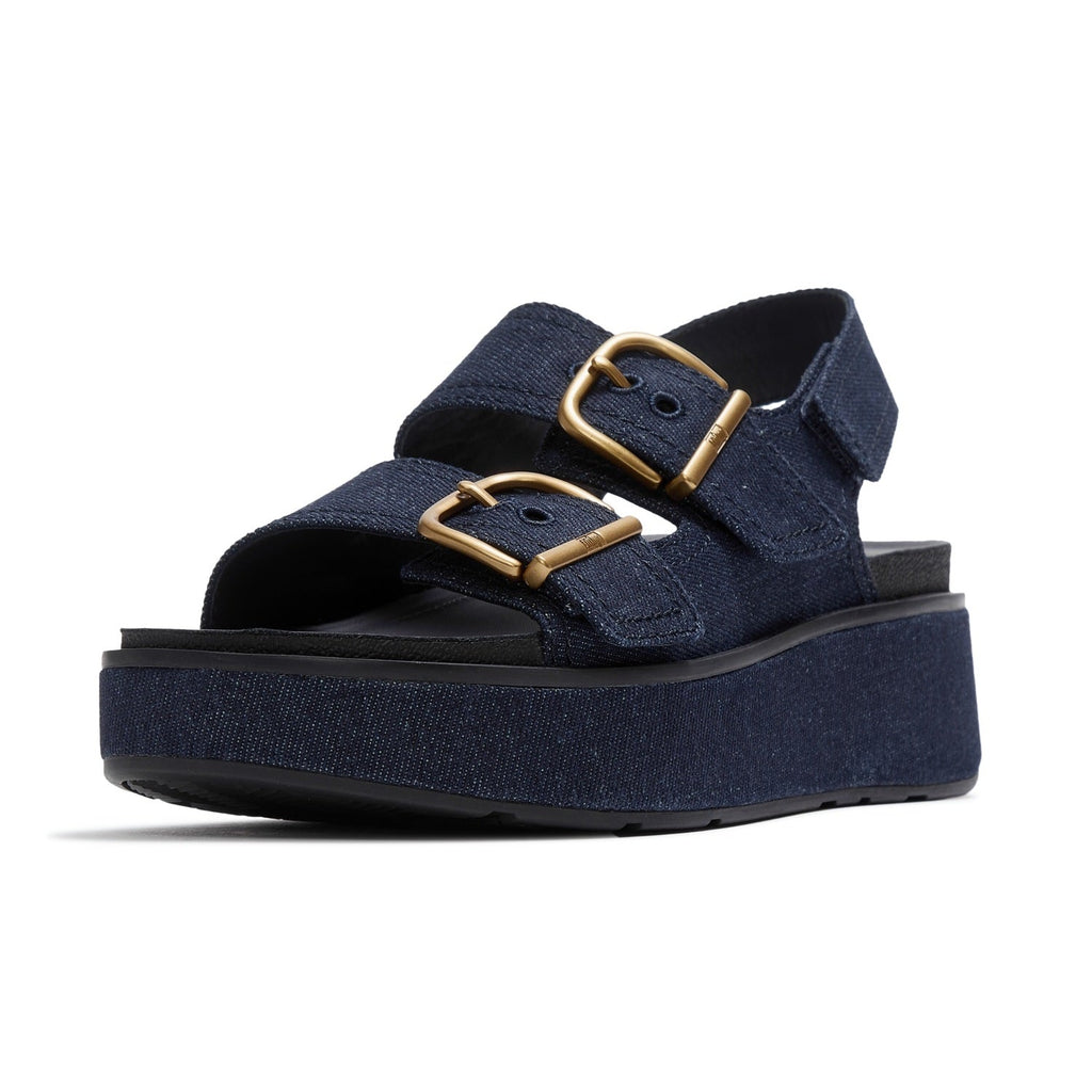 GEN-FF Max Sandalias Denim con Hebilla y Correa Trasera - Denim Oscuro