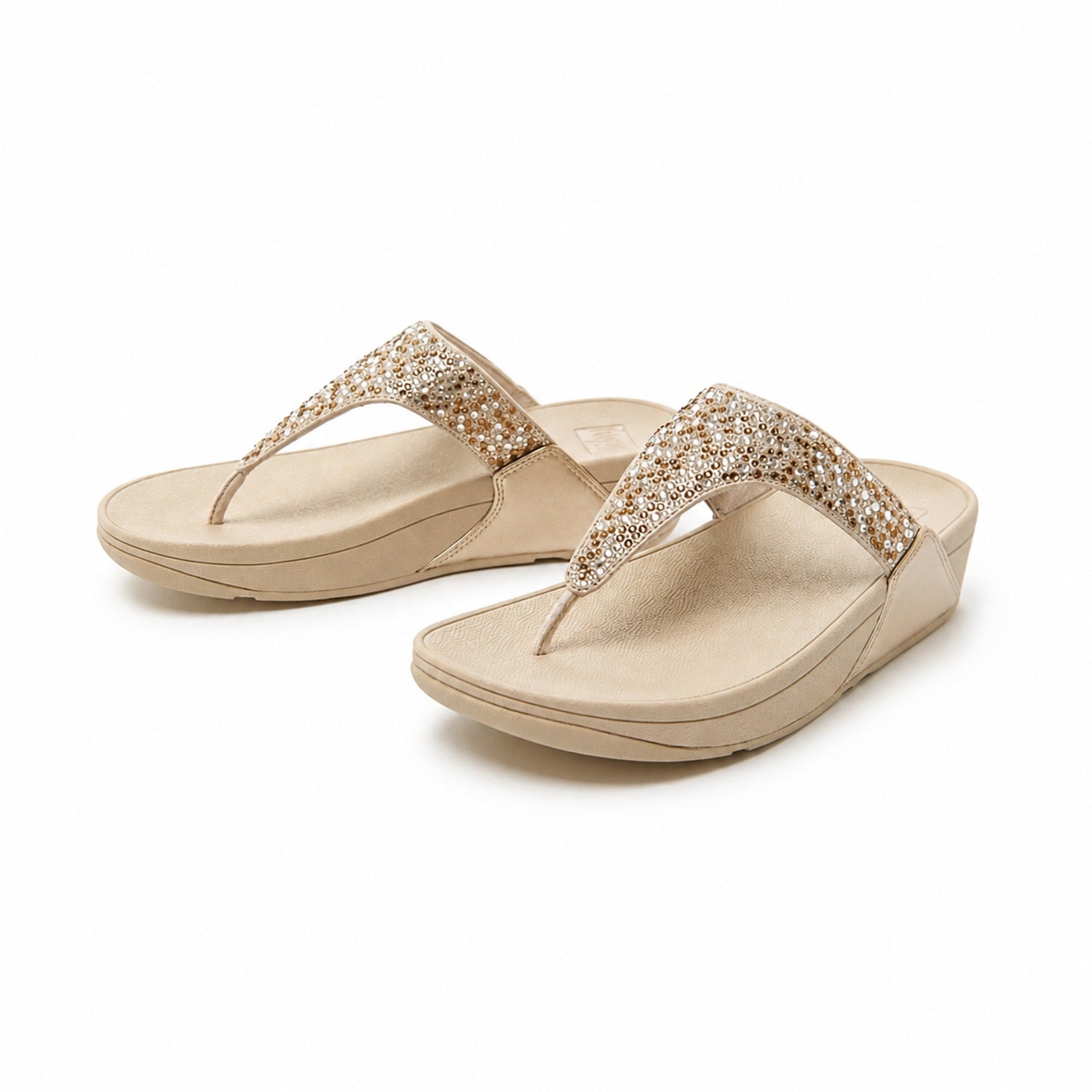 LULU Sandalias Dedo Cristal Metálico Mixto - Platino