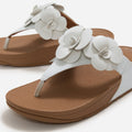 LULU Sandalias Dedo con Flor - Blanco Urbano