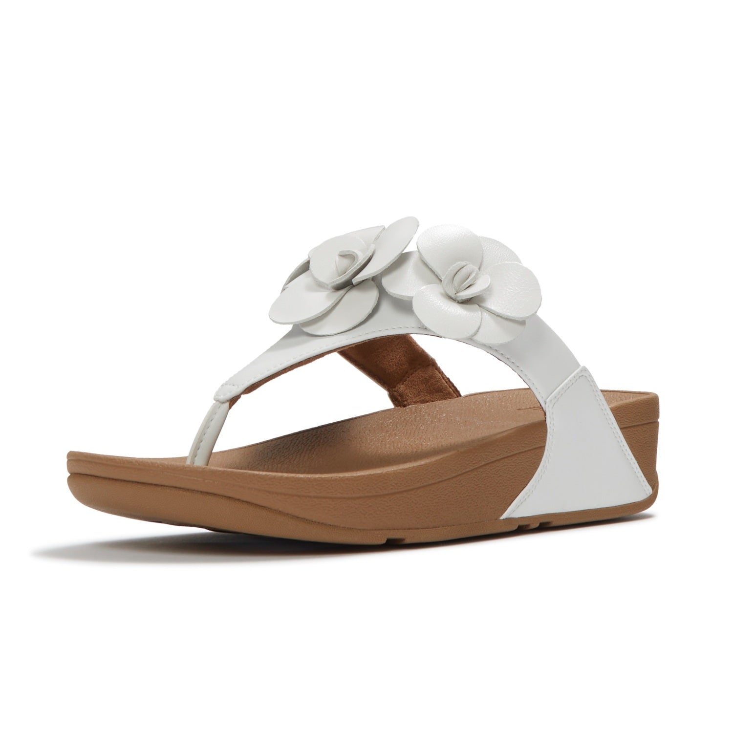 LULU Sandalias Dedo con Flor - Blanco Urbano