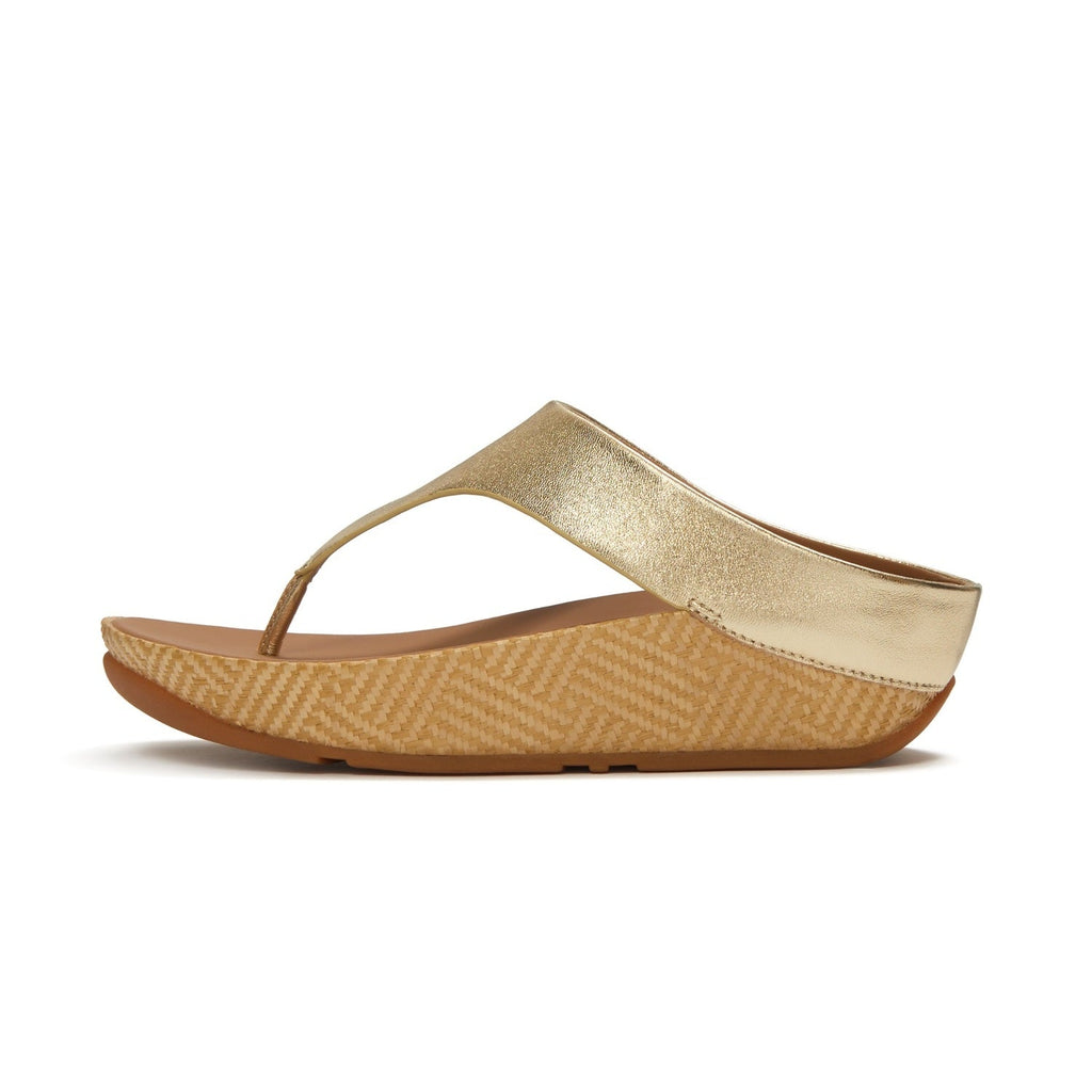 LULU Sandalias de Cuero Tejido Gráfico Lux Dedo - Platino