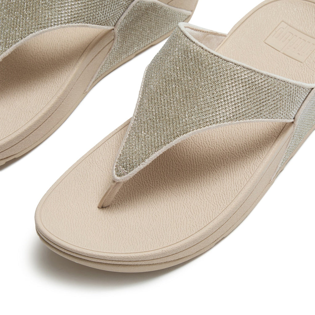 LULU Sandalias Dedo Shimmerglitz - Platino