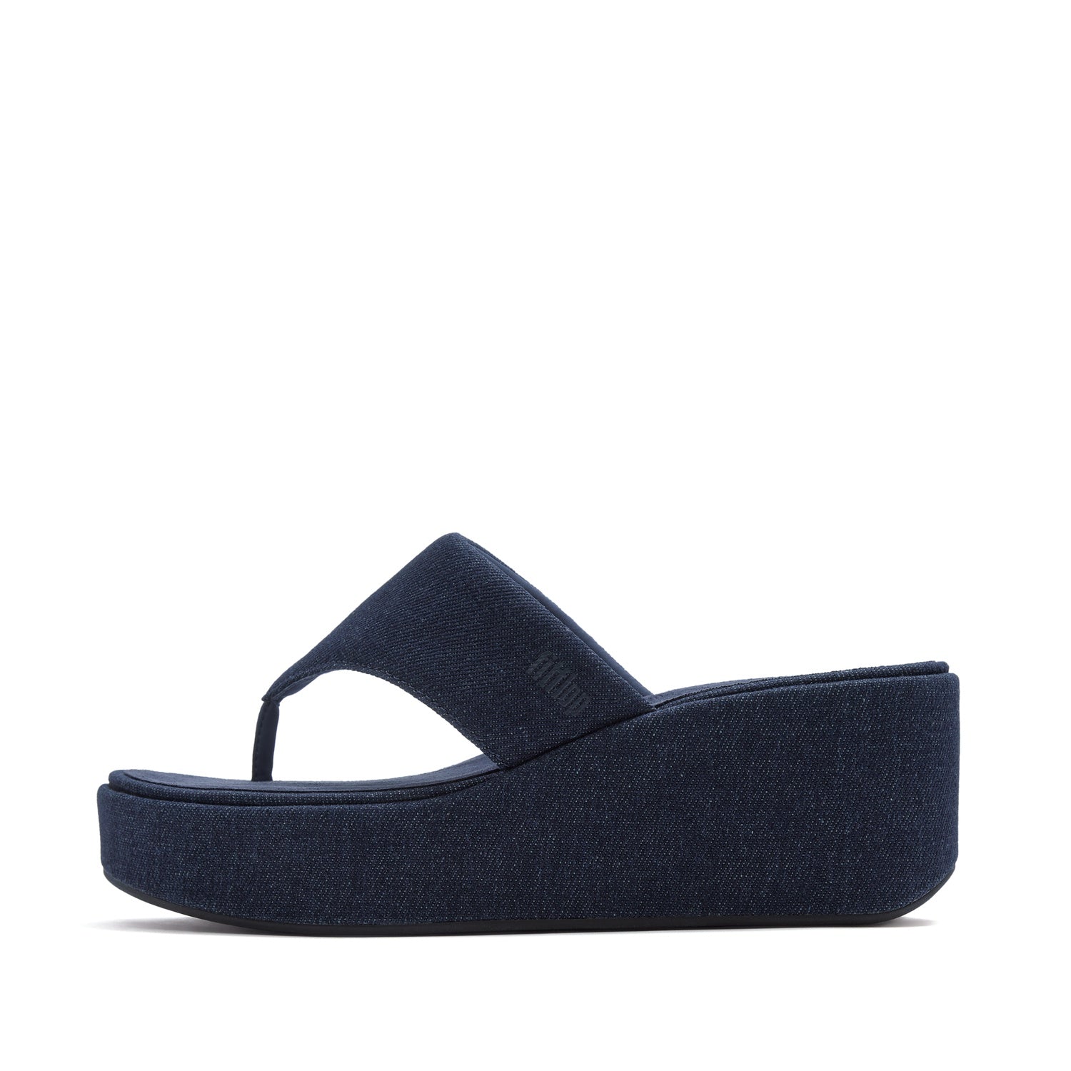 PLATFFORMS Sandalias Dedo Cuña Denim - Denim Oscuro