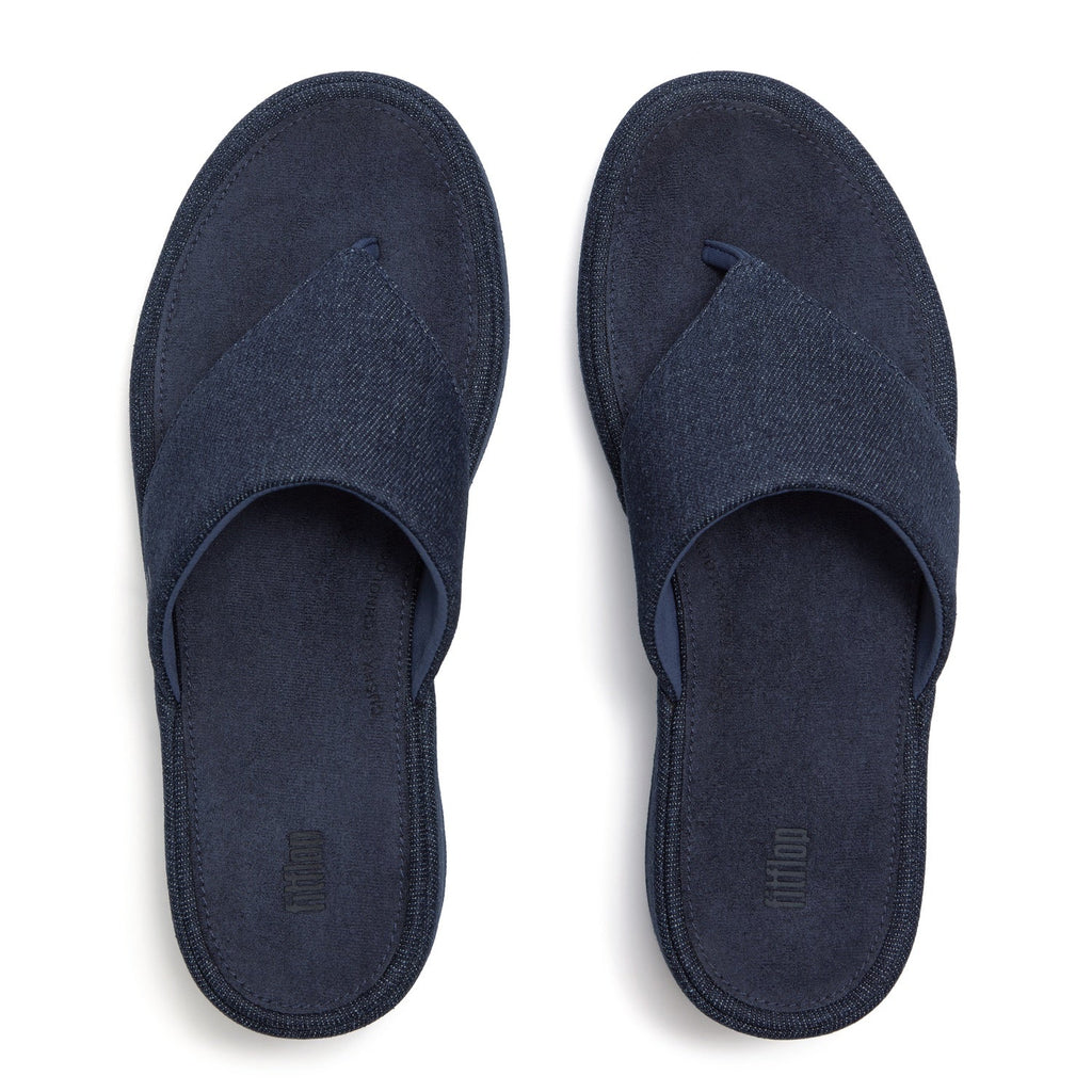 PLATFFORMS Sandalias Dedo Cuña Denim - Denim Oscuro