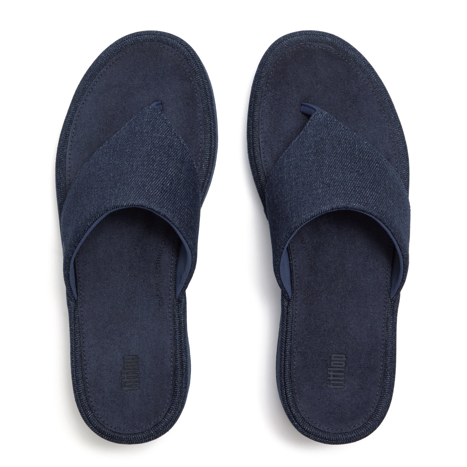 PLATFFORMS Sandalias Dedo Cuña Denim - Denim Oscuro