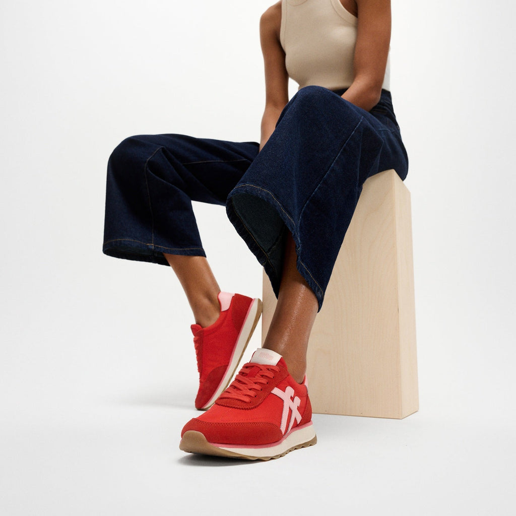 RETRO-Q FF Zapatillas de Tela/Gamuza - Cherry Tomato/Warm Pink