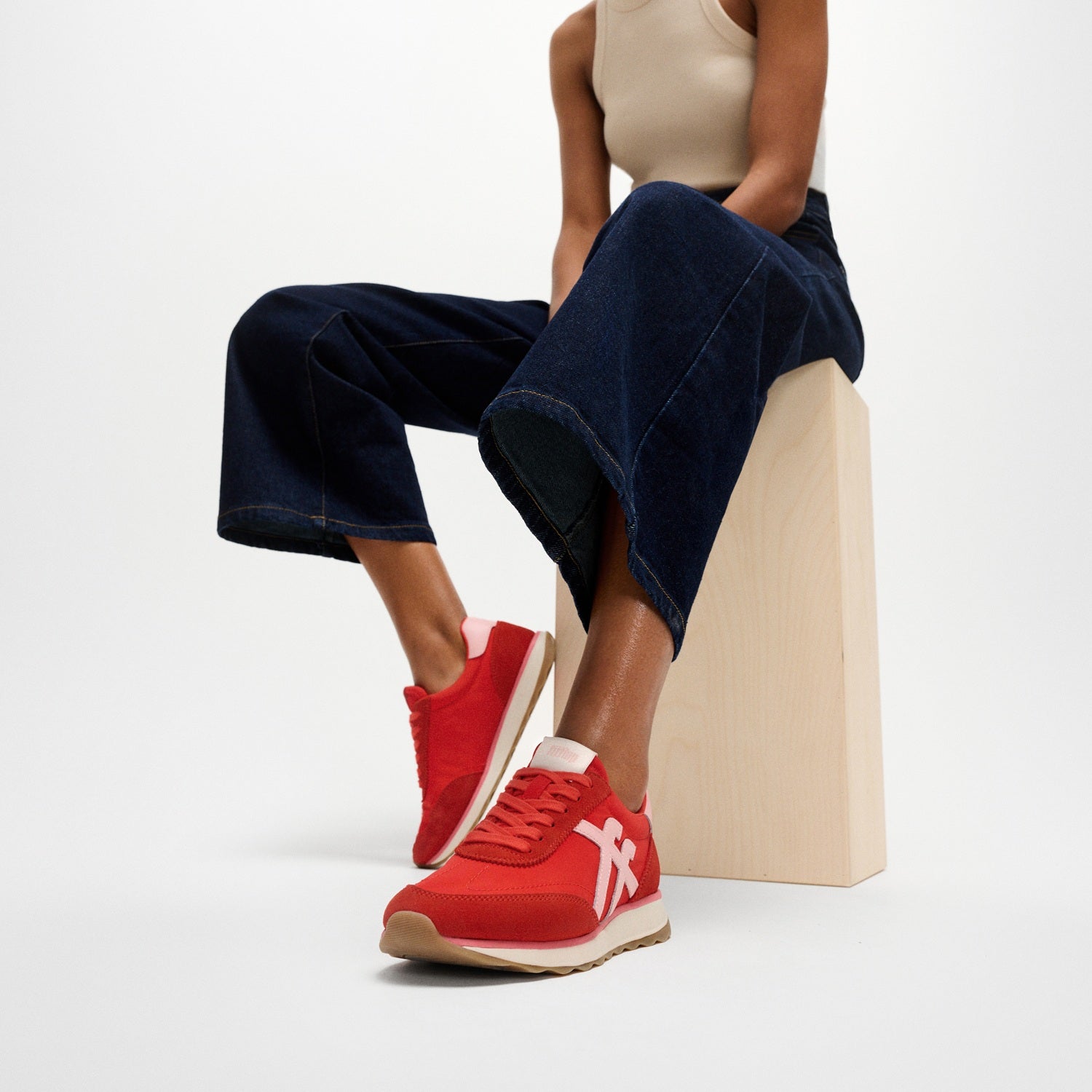 RETRO-Q FF Zapatillas de Tela/Gamuza - Cherry Tomato/Warm Pink