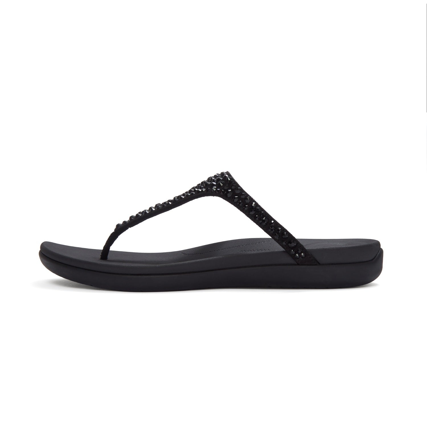 SOLAY Sandalias Dedo Cristal Mixto - Negro