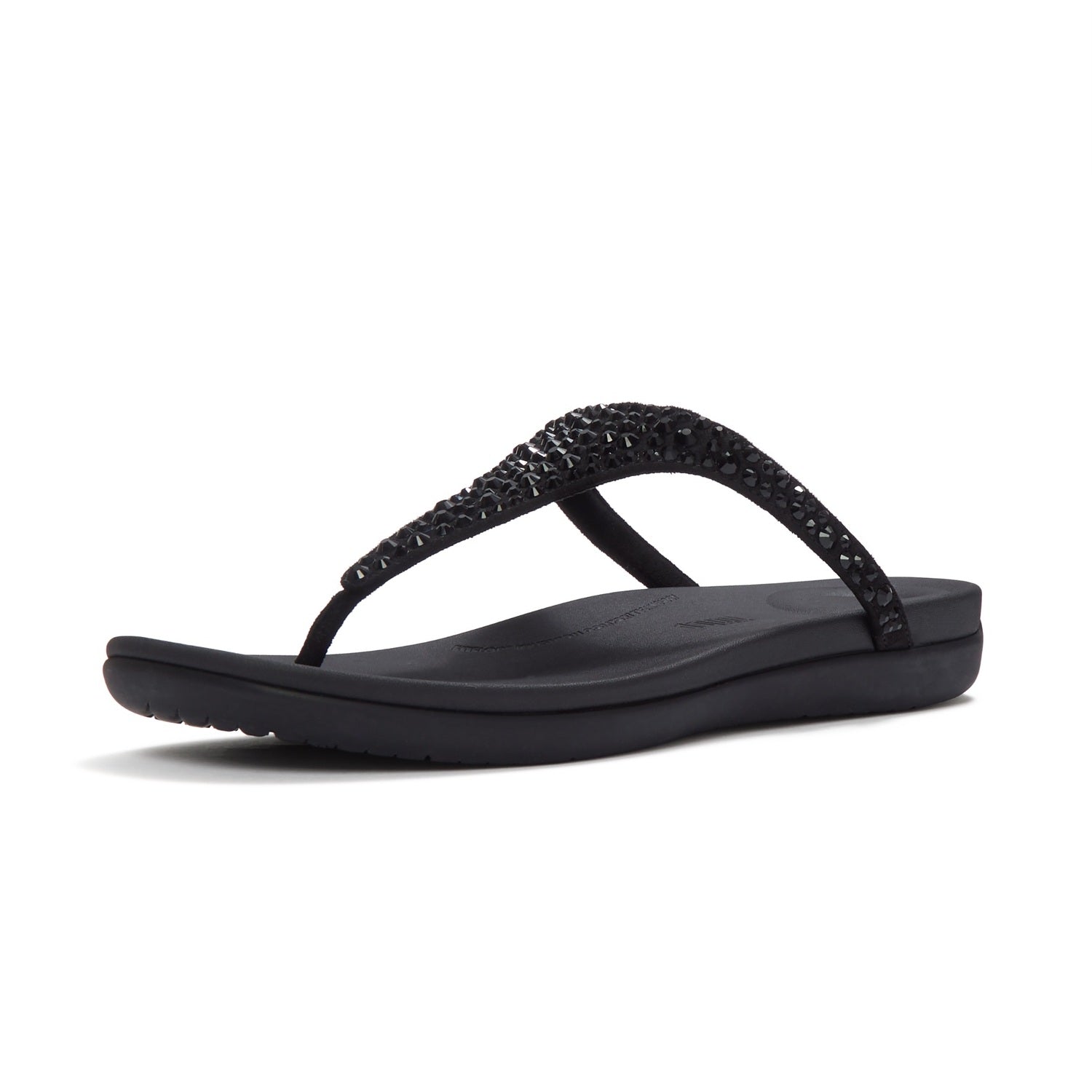 SOLAY Sandalias Dedo Cristal Mixto - Negro