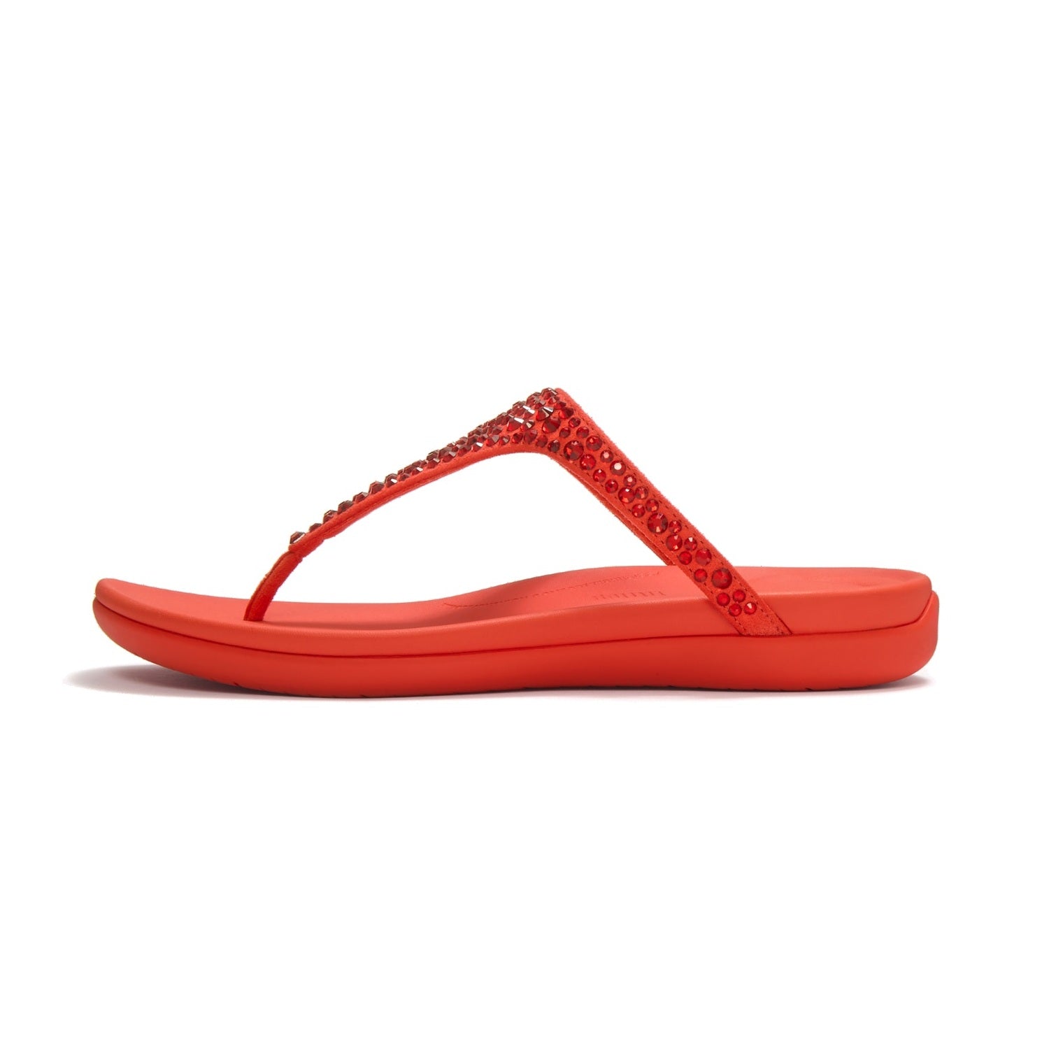 SOLAY Sandalias Dedo Cristal Mixto - Rojo Tomate
