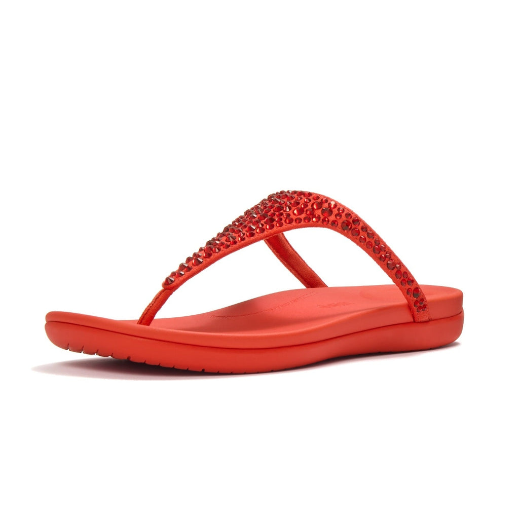 SOLAY Sandalias Dedo Cristal Mixto - Rojo Tomate