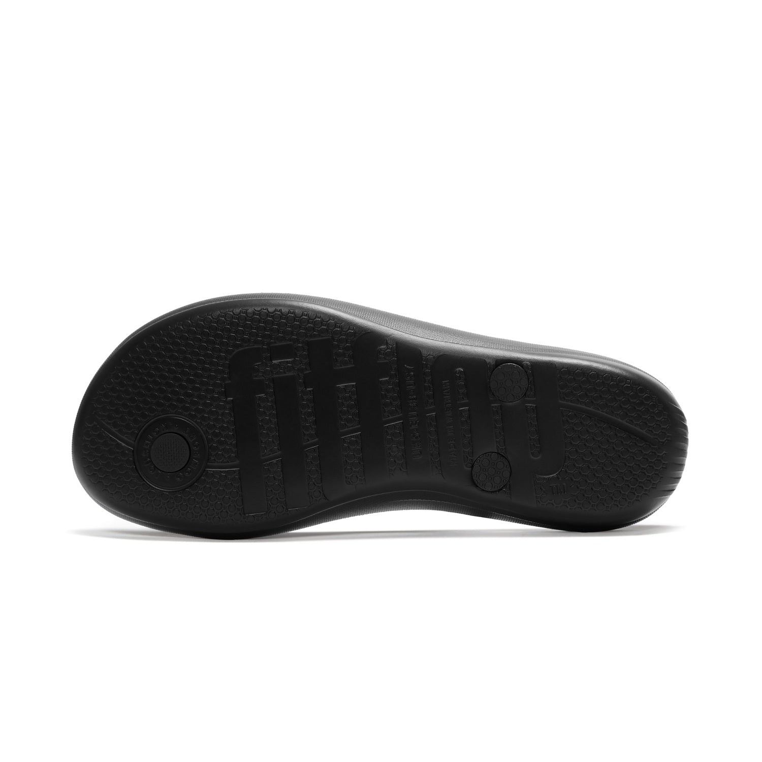 IQUSHION Sandalias Flip-Flop con Botón Brillante - Negro