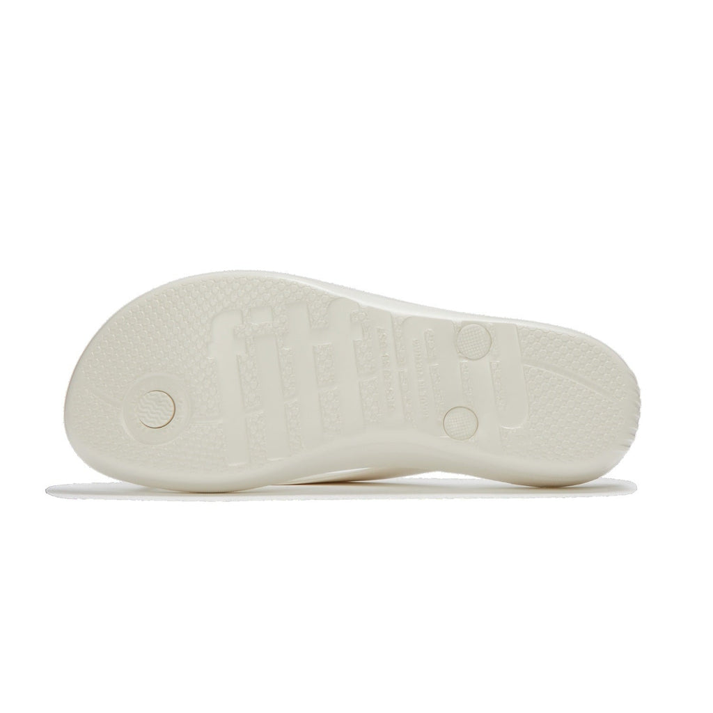 IQUSHION Sandalias Flip-Flop con Botón Brillante - Crema
