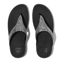 LULU Sandalias Dedo Maxi Cristal - Negro