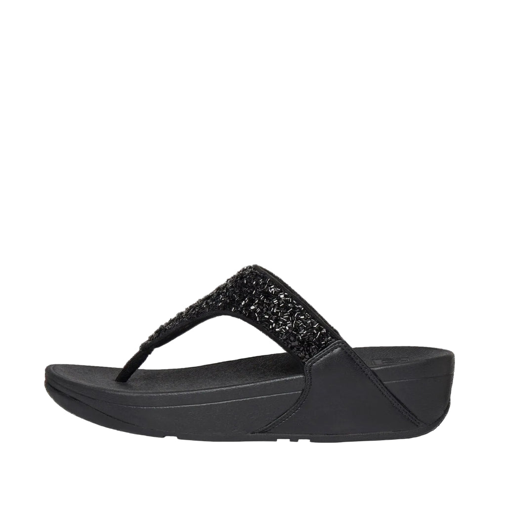 LULU Sandalias Dedo Shimmerfoil - Negro Total