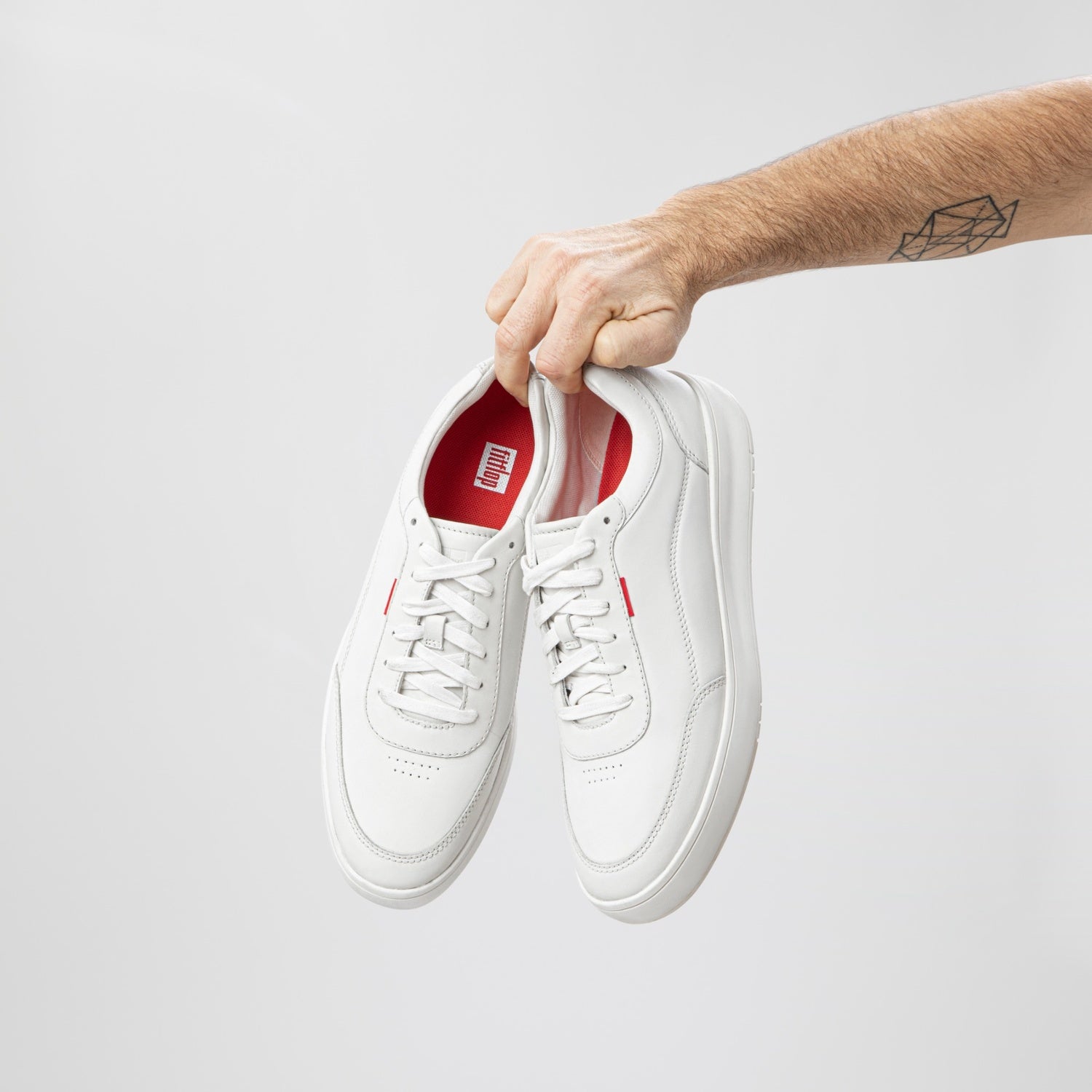 Zapatillas Rally X de Cuero - Blanco