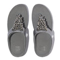 Sandalias Dedo Rumba Iridiscente con Cuentas - Plateado Silvereen
