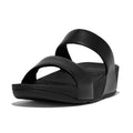 LULU Sandalias Slide de Cuero - Negro Total