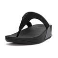 LULU Sandalias Dedo con Cristales - Negro Total