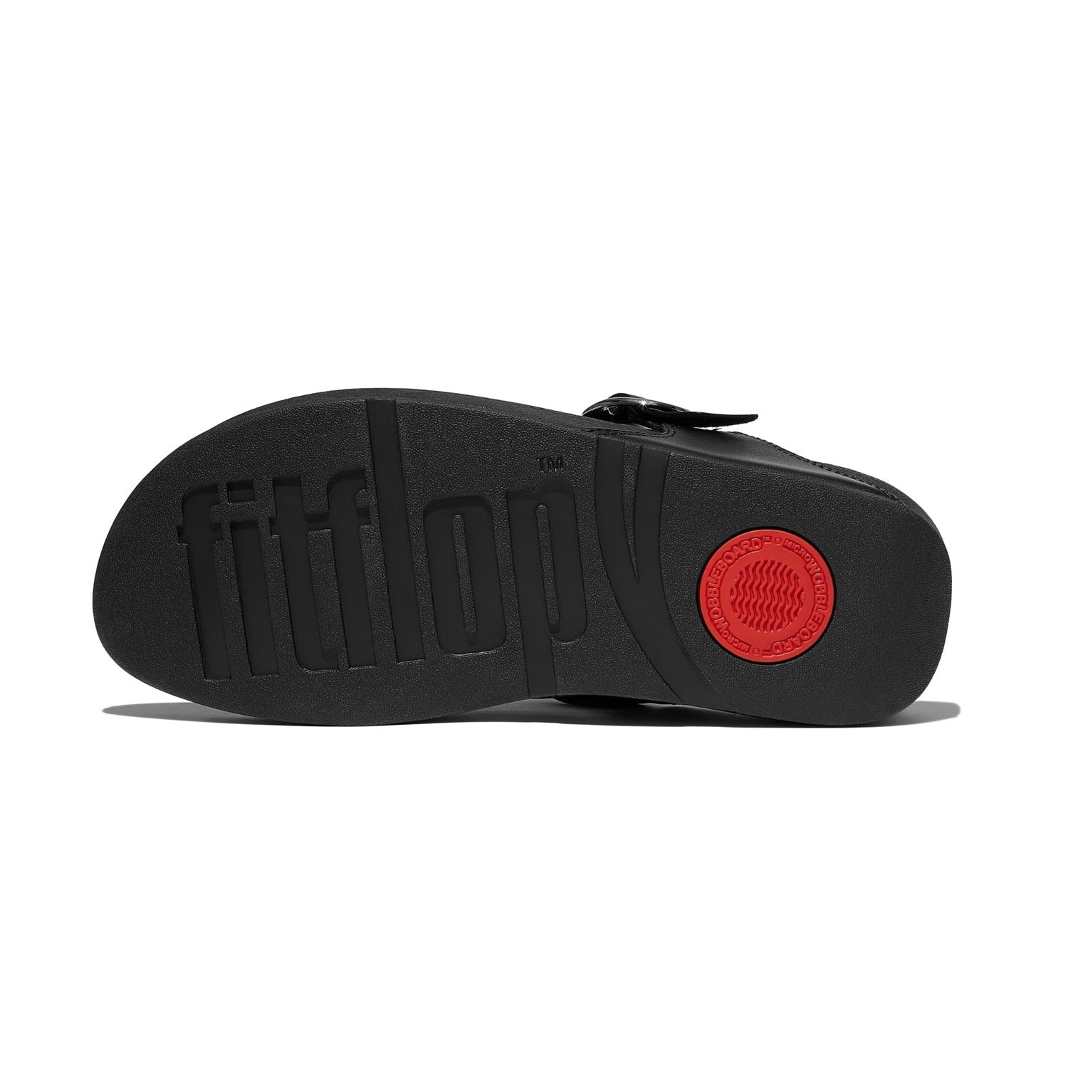 LULU Sandalias de Cuero Ajustables Dedo - Negro Total
