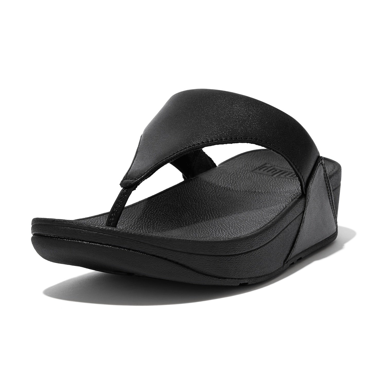 LULU Sandalias de Cuero Dedo - Negro