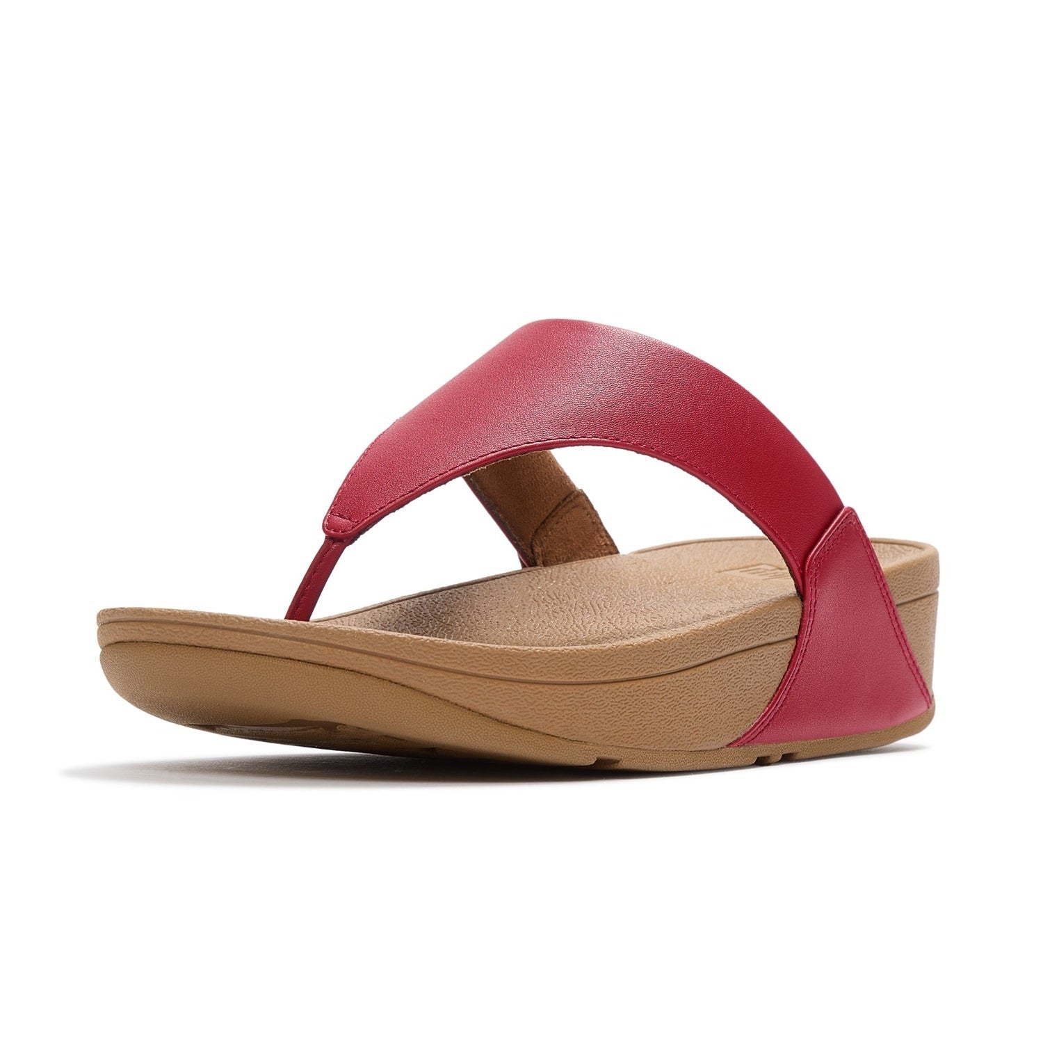 LULU Sandalias de Cuero Dedo - Berry Quemado