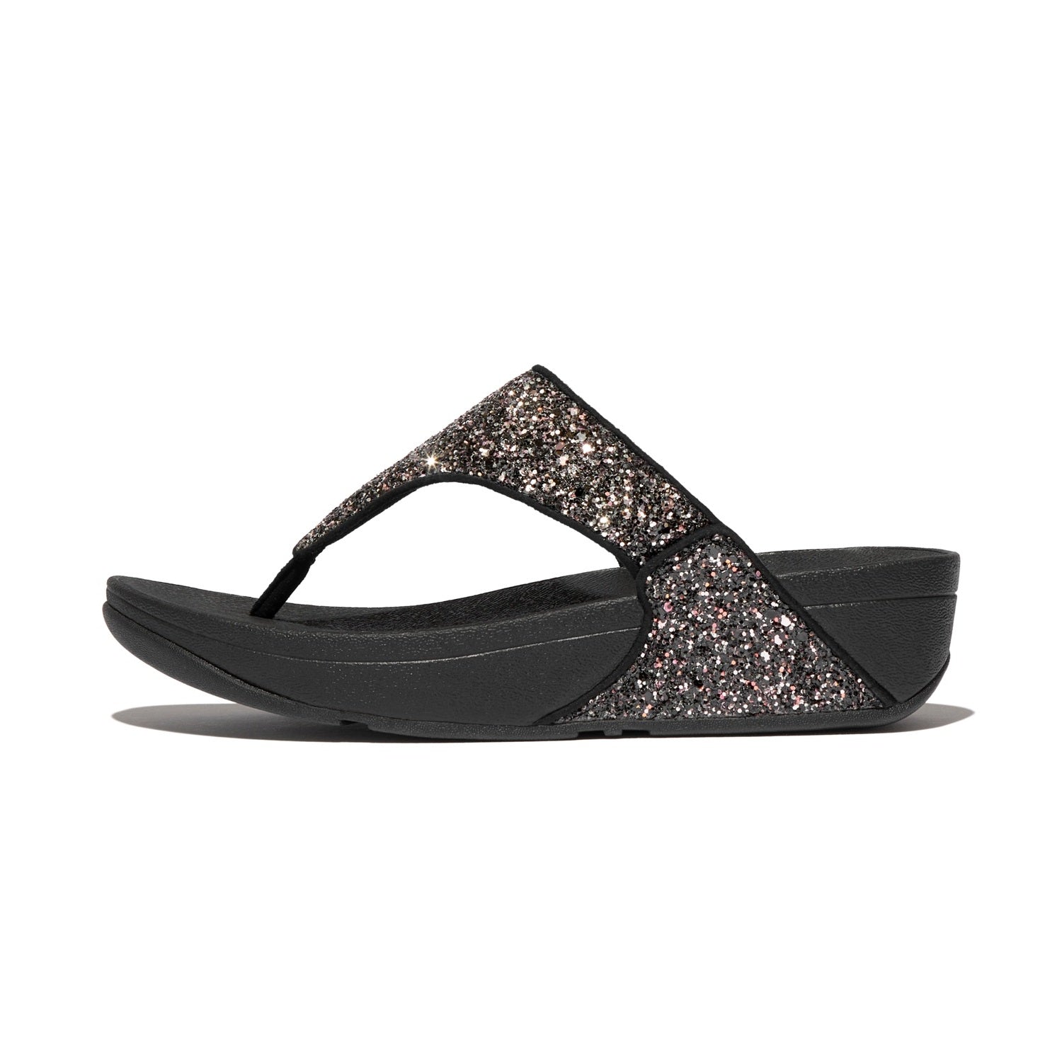 LULU Sandalias Dedo Glitter Multitono - Negro Multicolor