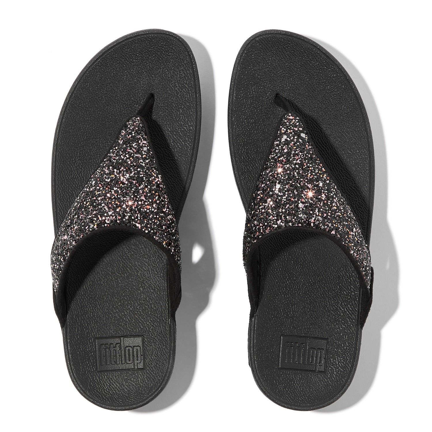 LULU Sandalias Dedo Glitter Multitono - Negro Multicolor