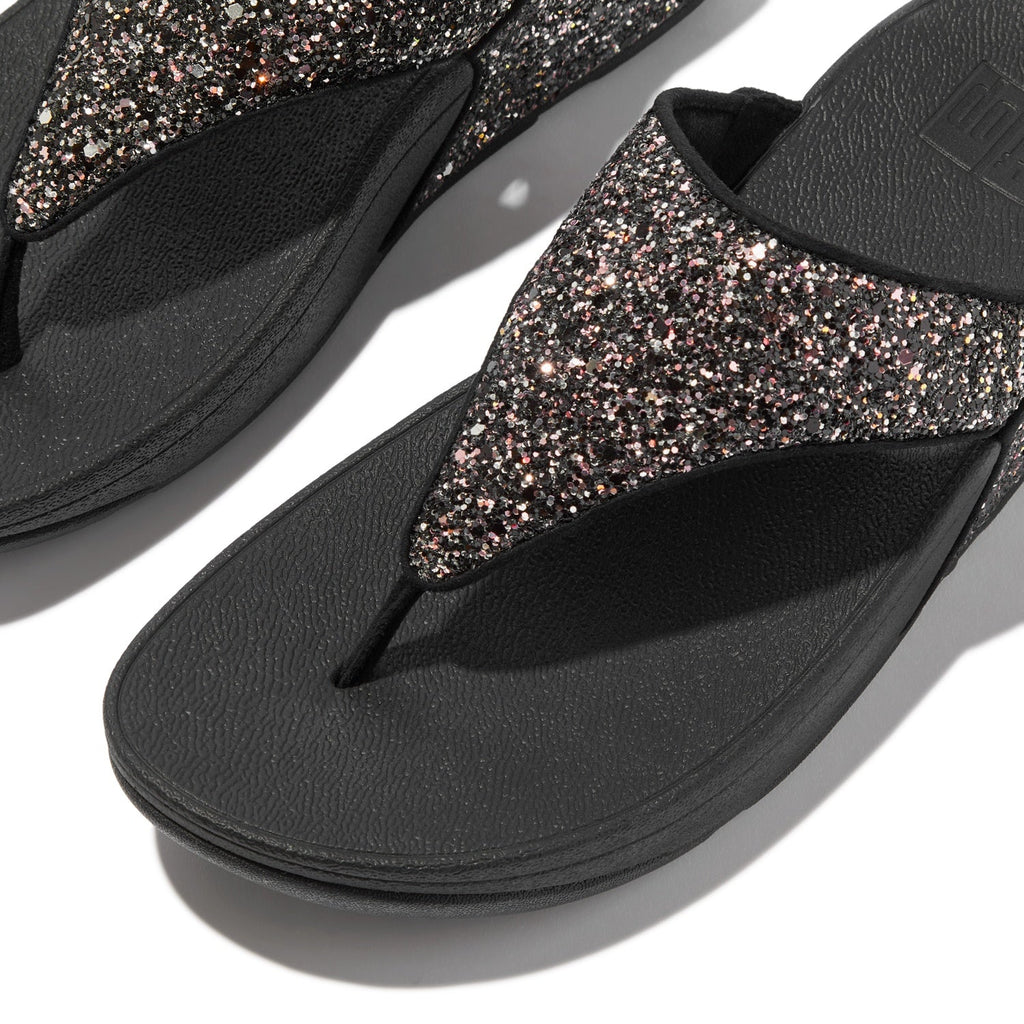 LULU Sandalias Dedo Glitter Multitono - Negro Multicolor