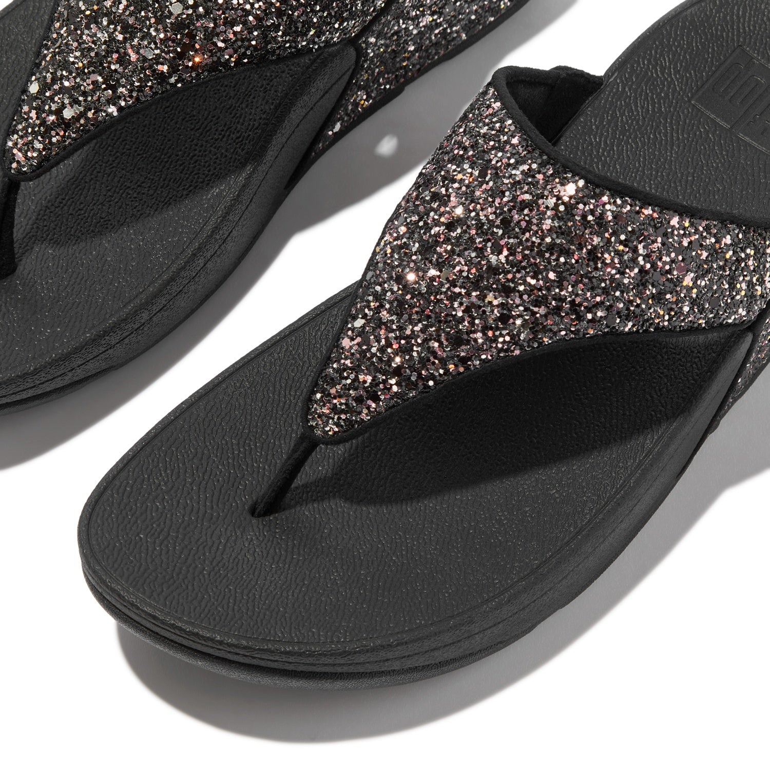 LULU Sandalias Dedo Glitter Multitono - Negro Multicolor