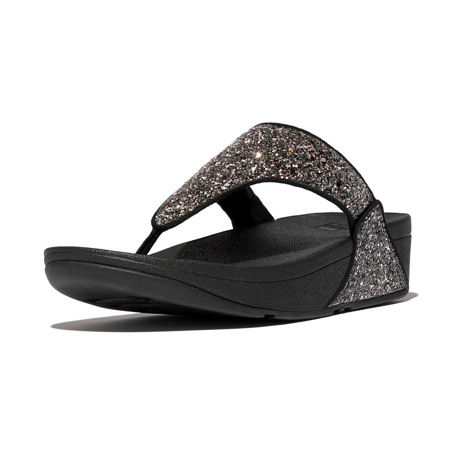 LULU Sandalias Dedo Glitter Multitono - Negro Multicolor