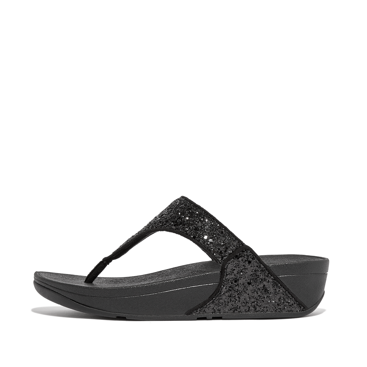 SANDALIAS MUJER FITFLOP LULU NEGRO CON GLITTER