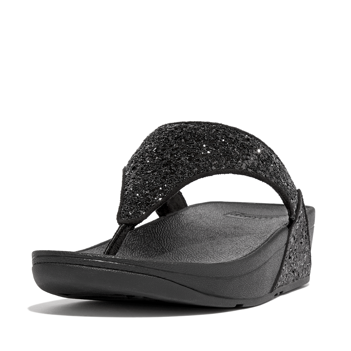 SANDALIAS MUJER FITFLOP LULU NEGRO CON GLITTER