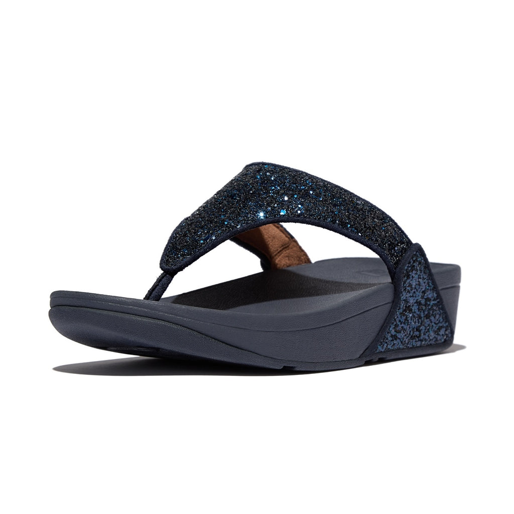 LULU Sandalias Dedo Glitter - Negro Glitter