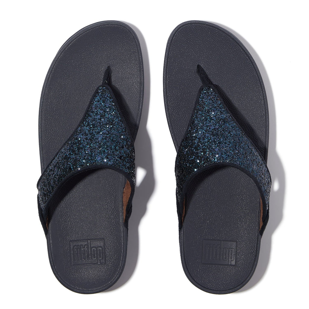 LULU Sandalias Dedo Glitter - Azul Marino