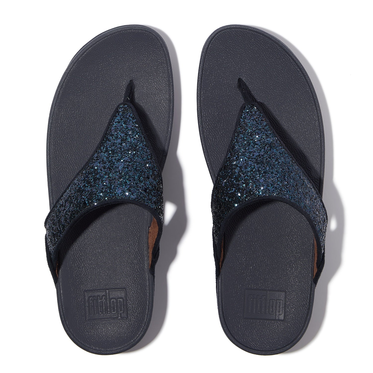 LULU Sandalias Dedo Glitter - Azul Marino