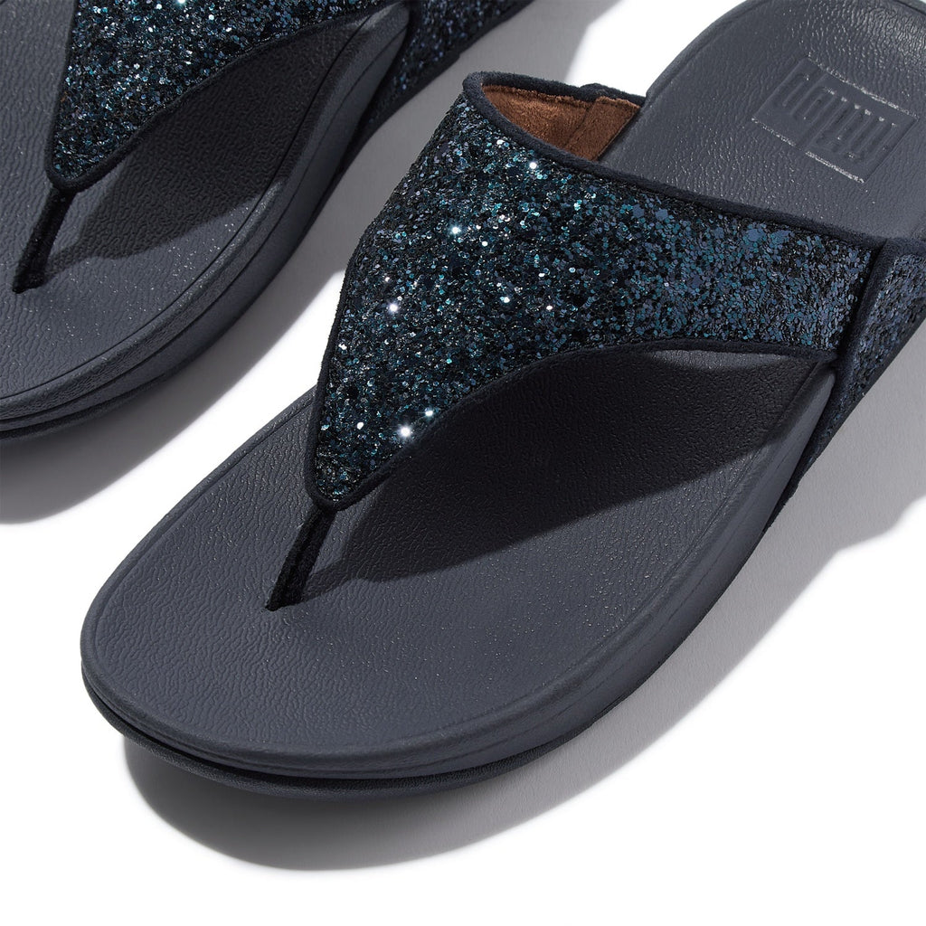 LULU Sandalias Dedo Glitter - Azul Marino